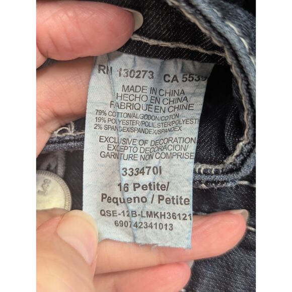 Lee Slender Secret Blue Jean Capri 16 Petite Lower On The Waist -0625D154 - Picture 3 of 8